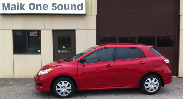 Toyota Matrix 2014 with professional window tint in North Bay